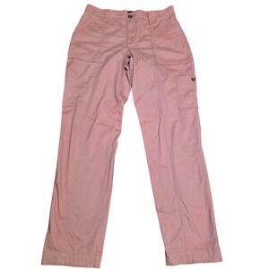 Lee Women's Pink Cargo Pants Casual Everyday Size‎ 10 Long Stretch Waistband